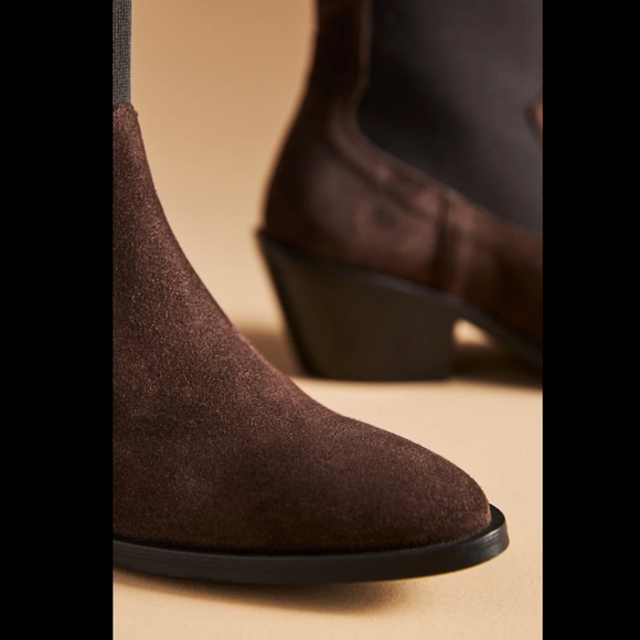 By Anthropologie Sleek Western Ankle Boots - Picture 3 of 3
